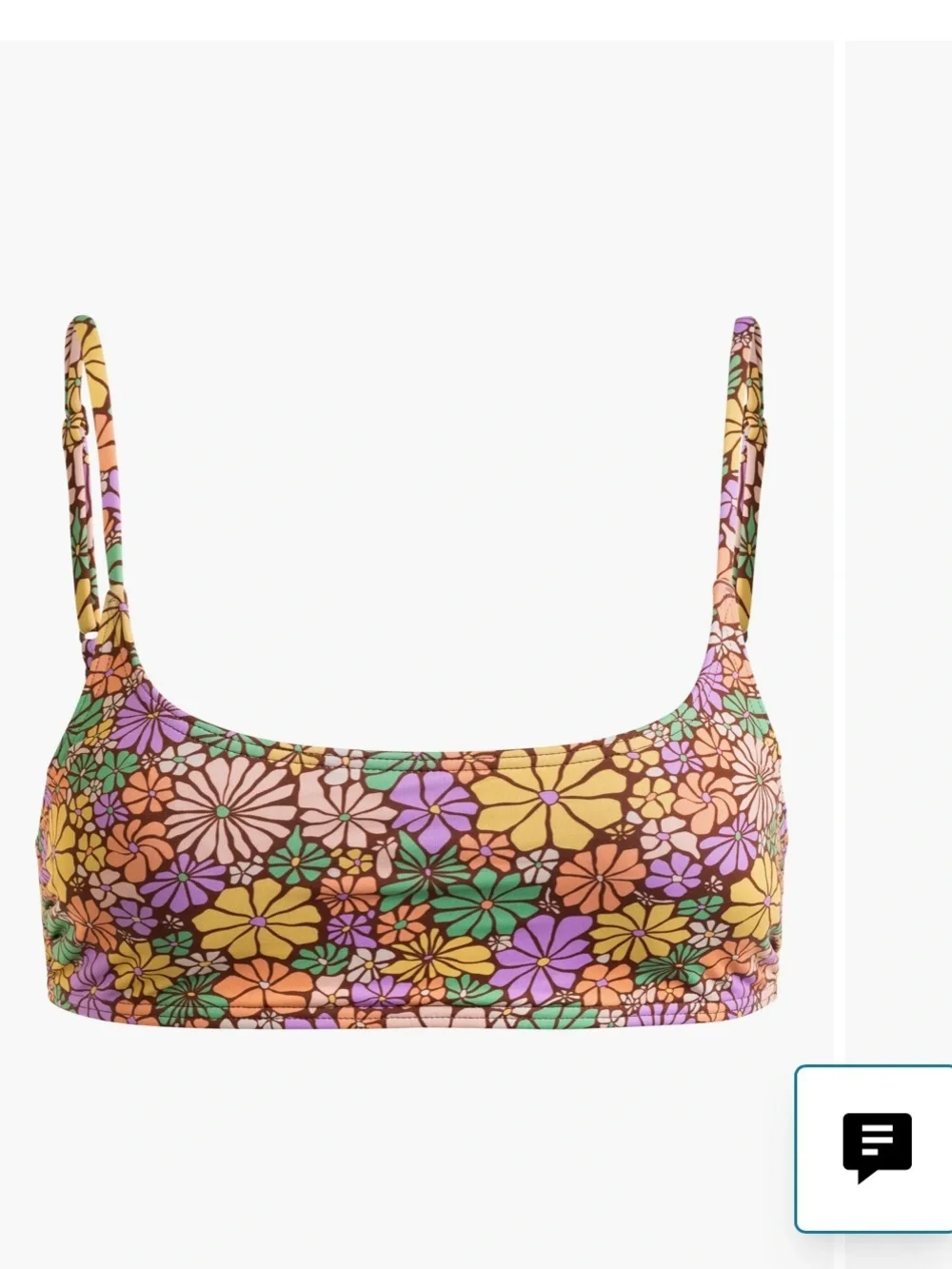 NWT ROXY All About Sol Bralette Bikini Top XL